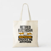 De bejaarde elektricien laat me niets meer schrikk tote bag (Achterkant)