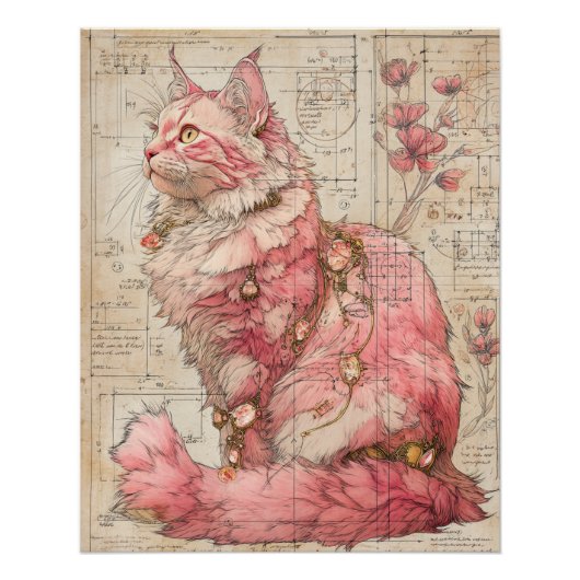 De bekende alchemist - juweelgetinte kat perfect poster (Voorkant)