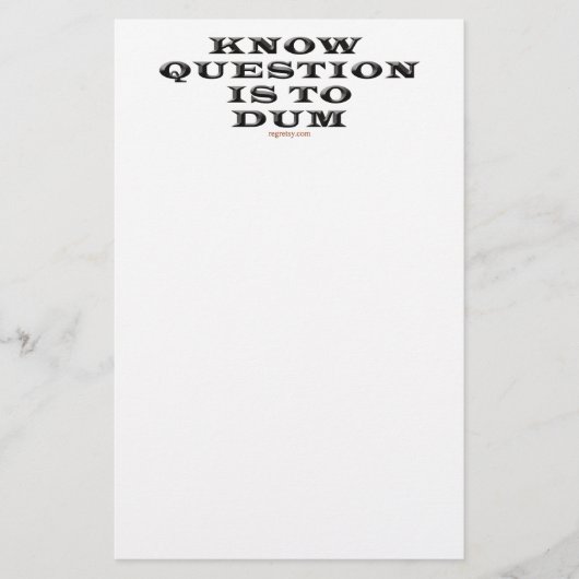 De bekende vraag is of de laptop van Dum geschikt  Briefpapier (Voorkant)