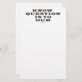 De bekende vraag is of de laptop van Dum geschikt  Briefpapier (Voorkant / Achterkant)