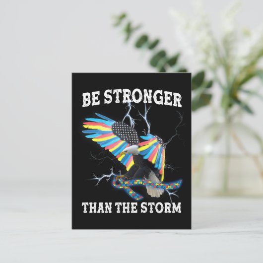 De bekendheid van autisme Eagle is sterker dan het Briefkaart (Staand voorkant)
