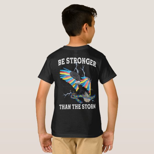 De bekendheid van autisme Eagle is sterker dan het T-shirt (Achterkant volledig)