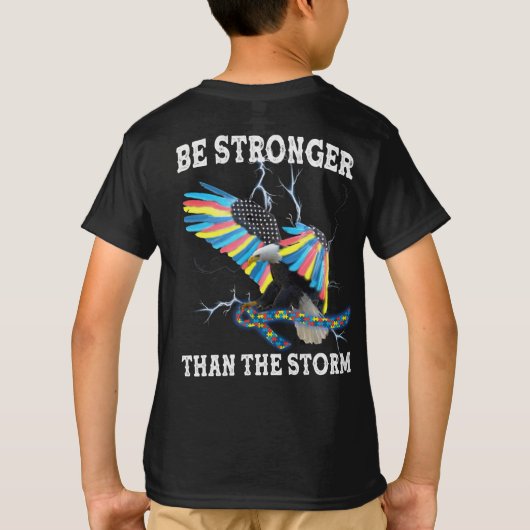 De bekendheid van autisme Eagle is sterker dan het T-shirt (Achterkant)