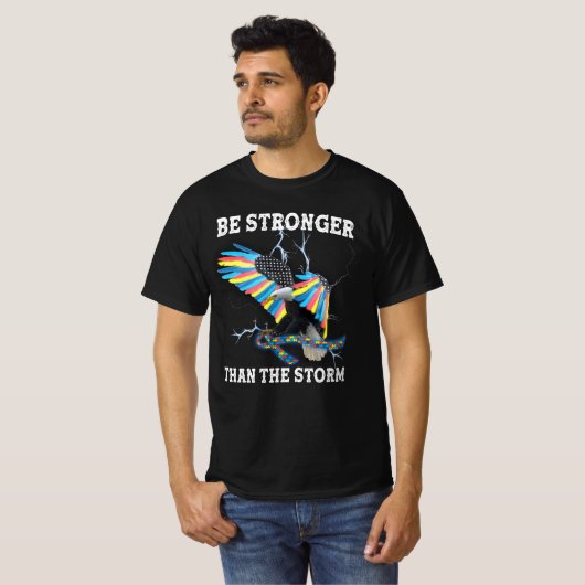 De bekendheid van autisme Eagle is sterker dan het T-shirt (Voorkant volledig)