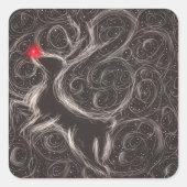 De bekendste rendieren vierkante sticker (Voorkant)