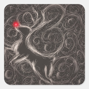 De bekendste rendieren vierkante sticker