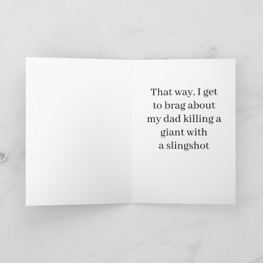 De bekentenis van de man op het verjaardagsfeest v kaart (Binnen)