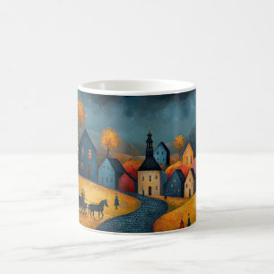 De beker met het landschap koffiemok