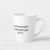 De beker van genegenheid: nippen, glimlachen, herh latte mok (Rechts)