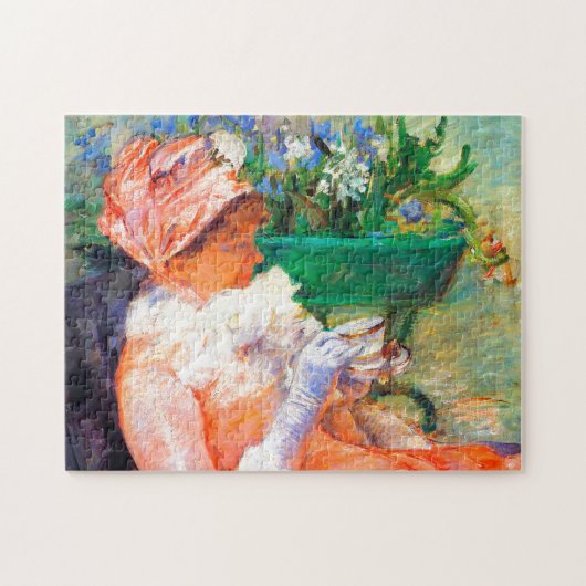 De Beker van Tea door Mary Cassatt Legpuzzel (Horizontaal)