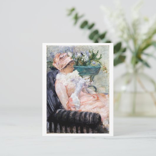 De Beker van Tea, Mary Cassatt Briefkaart (Staand voorkant)