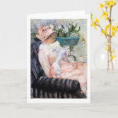 De Beker van Tea, Mary Cassatt Kaart (Gele Bloem)