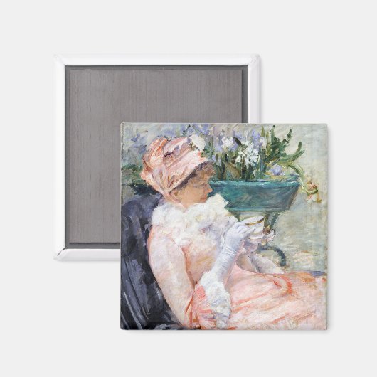 De Beker van Tea, Mary Cassatt Magneet (Voorkant / Achterkant)