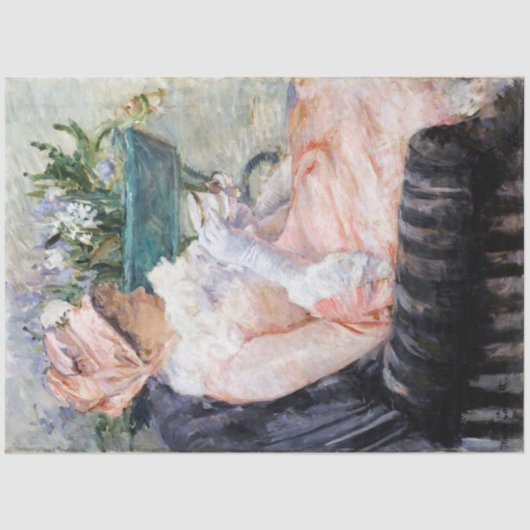 De Beker van Tea, Mary Cassatt Tissuepapier (Voorkant)