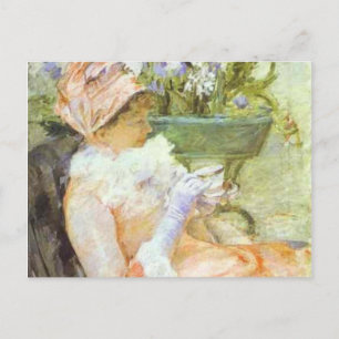 De beker van Tea, portret van Lydia, Mary Cassatt Briefkaart