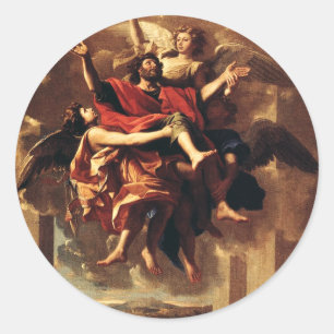 De Bekering van Paulus Fijne Kunst Ronde Sticker