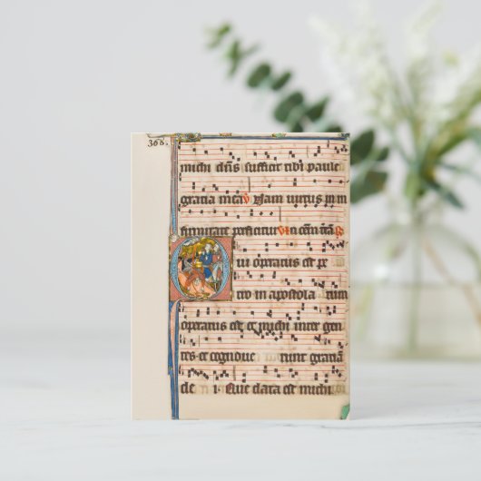 De bekering van Paulus Middeleeuws handschrift Briefkaart (Staand voorkant)