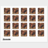 De Bekering Van Sint-Paulus Fijne Kunst Vierkante Sticker (Vel)