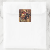 De Bekering Van Sint-Paulus Fijne Kunst Vierkante Sticker (Tas)
