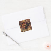 De Bekering Van Sint-Paulus Fijne Kunst Vierkante Sticker (Envelop)