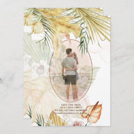 De bekleding Pampas grass PHOTO Weddenschap sparen Save The Date