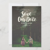De Bekleding van Woodsy sparen de Datum Save The Date (Voorkant)