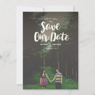 De Bekleding van Woodsy sparen de Datum Save The Date