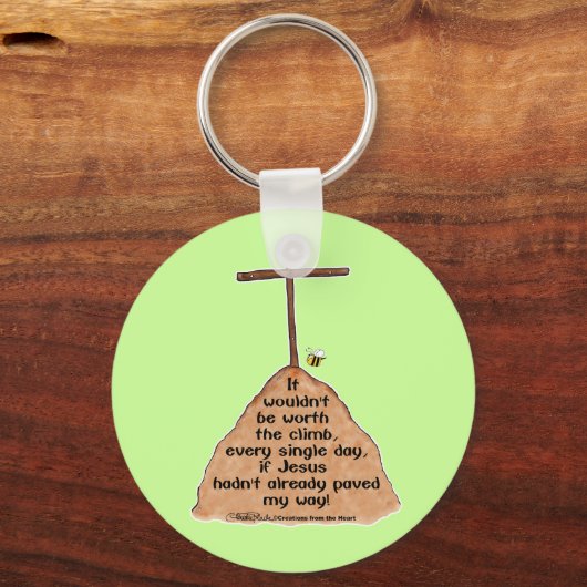 De beklimming waard sleutelhanger (Voorkant)