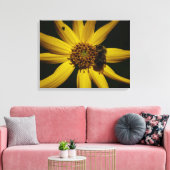 De bel en de zonnebloem canvas afdruk (Insitu (Woonkamer))