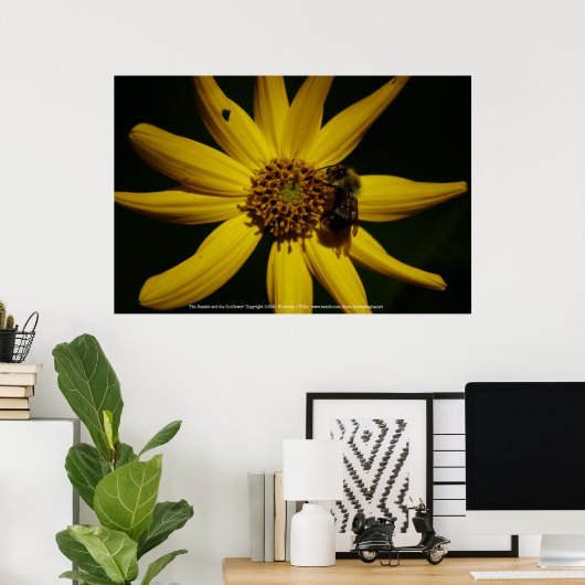 De bel en de zonnebloem poster (Thuiskantoor)