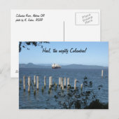 De belangrijkste Columbia-rivier uit Astoria OR, b Briefkaart (Voorkant / Achterkant)