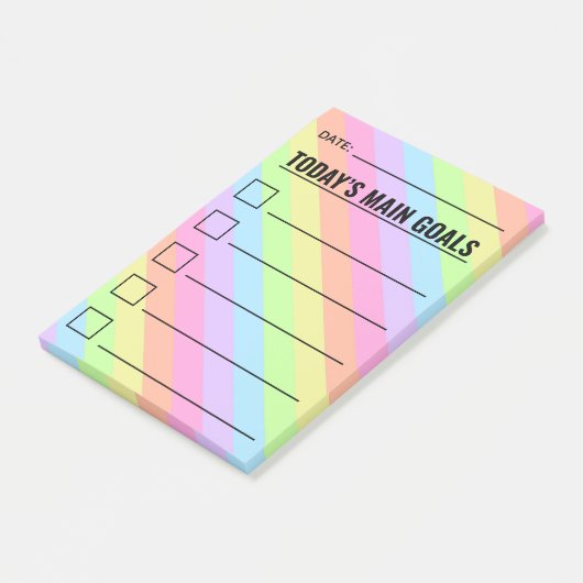 De belangrijkste doelstelling van vandaag de regen post-it® notes (Schuin)