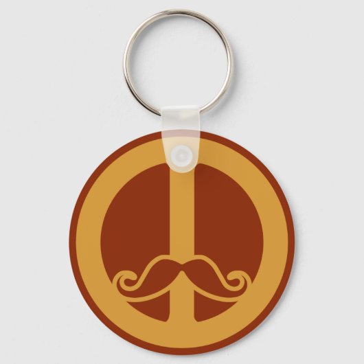 De belangrijkste keten van de Peace Stache Sleutelhanger (Voorkant)