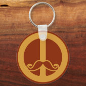 De belangrijkste keten van de Peace Stache Sleutelhanger (Voorkant)