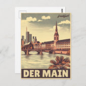 De belangrijkste rivier in Duitsland - der main fr Briefkaart (Voorkant / Achterkant)