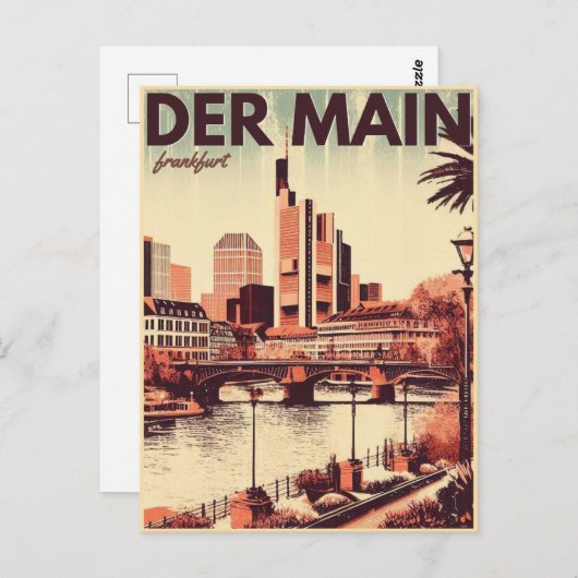 De belangrijkste rivier in Duitsland - der main fr Briefkaart (Voorkant / Achterkant)