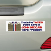 De Belasting die Je Bespaart Bumpersticker (Op auto)