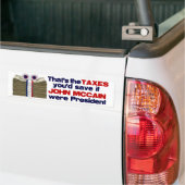 De Belasting die Je Bespaart Bumpersticker (Op Truck)
