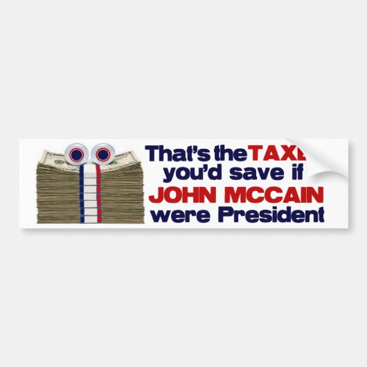 De Belasting die Je Bespaart Bumpersticker (Voorkant)