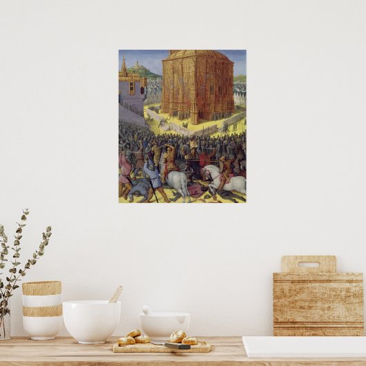 De belegering van Jeruzalem door Nebuchadnezzar Poster (Keuken)