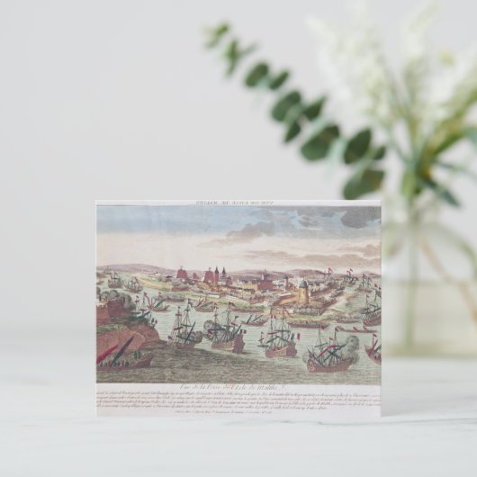 De belegering van Malta, 12 juni 1798 Briefkaart (Staand voorkant)