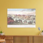De belegering van Malta, 12 juni 1798 Canvas Afdruk (Insitu (Woonkamer))