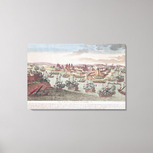De belegering van Malta, 12 juni 1798 Canvas Afdruk (Voorkant)