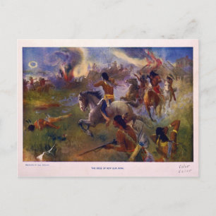 De belegering van New Ulm Minnesota uit de Dakota- Briefkaart