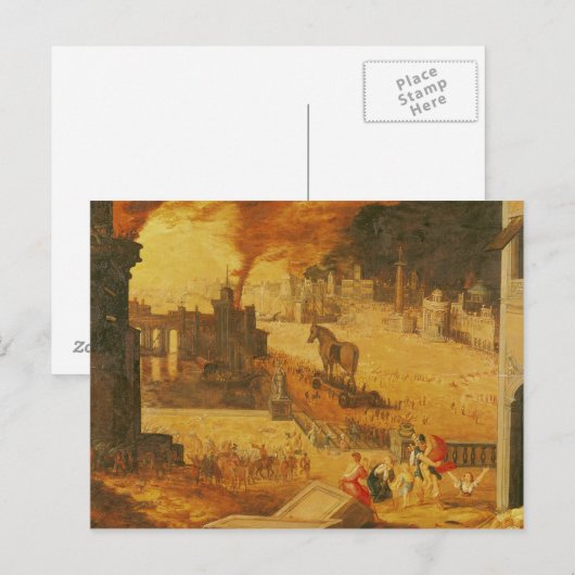 De belegering van Troy Briefkaart (Voorkant / Achterkant)