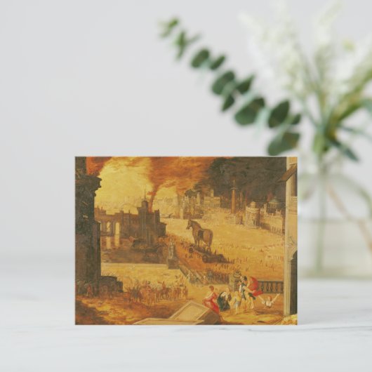 De belegering van Troy Briefkaart (Staand voorkant)