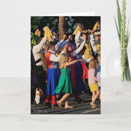De Belemmering van drie Graafschappen & de dans Feestdagen Kaart (Voorkant)