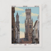 De Belfry in Brugge Briefkaart (Voorkant)