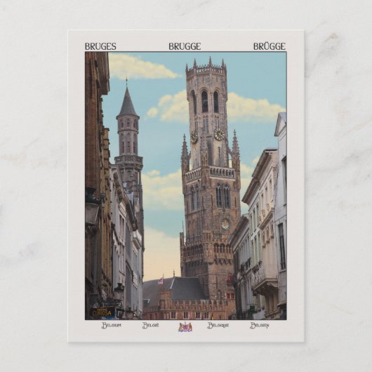 De Belfry in Brugge Briefkaart (Voorkant)