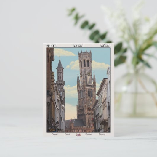 De Belfry in Brugge Briefkaart (Staand voorkant)